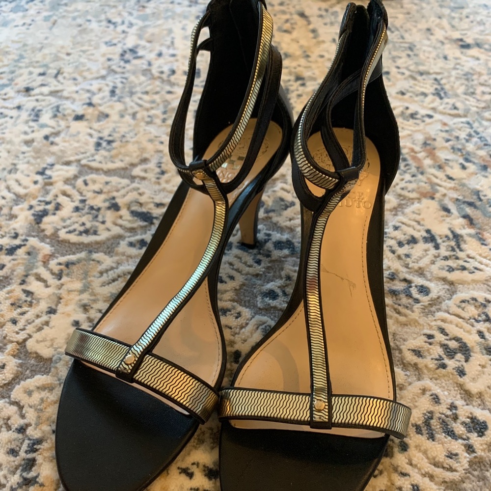 Vince Camuto Leather Heel Sandals